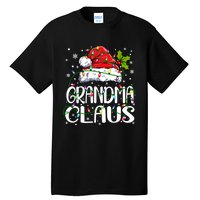 Grandma Claus Christmas Lights Pajama Family Matching Tall T-Shirt