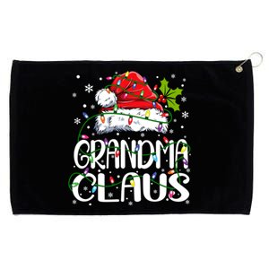 Grandma Claus Christmas Lights Pajama Family Matching Grommeted Golf Towel