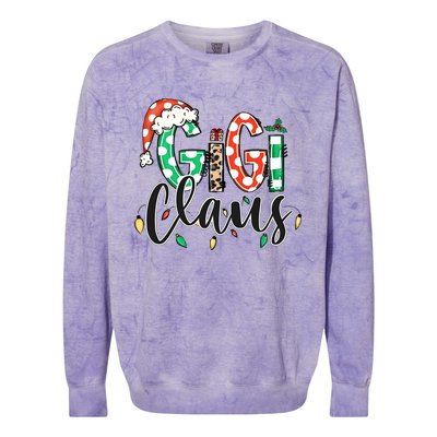 Gigi Claus Christmas Santa Claus Family Matching Colorblast Crewneck Sweatshirt