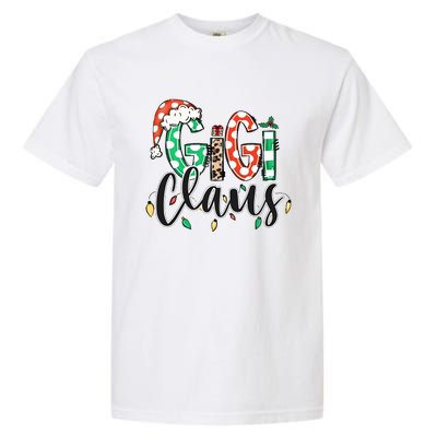 Gigi Claus Christmas Santa Claus Family Matching Garment-Dyed Heavyweight T-Shirt