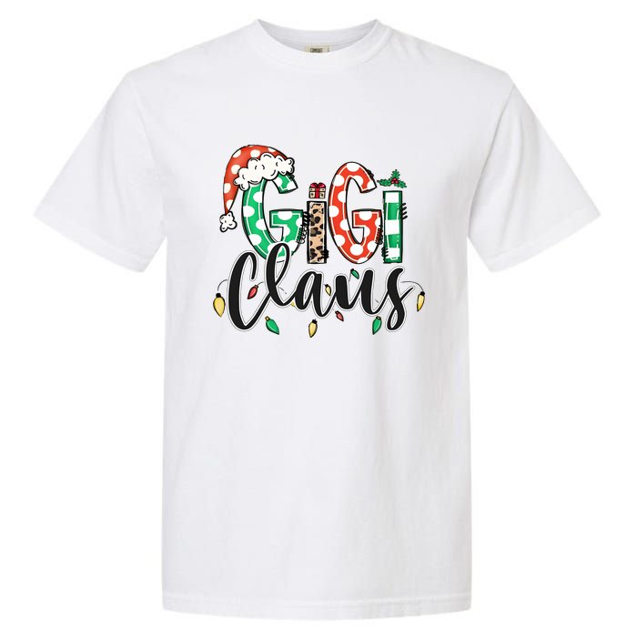 Gigi Claus Christmas Santa Claus Family Matching Garment-Dyed Heavyweight T-Shirt