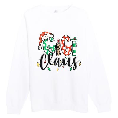 Gigi Claus Christmas Santa Claus Family Matching Premium Crewneck Sweatshirt