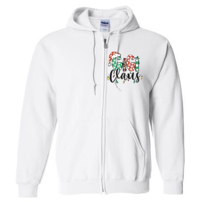 Gigi Claus Christmas Santa Claus Family Matching Full Zip Hoodie