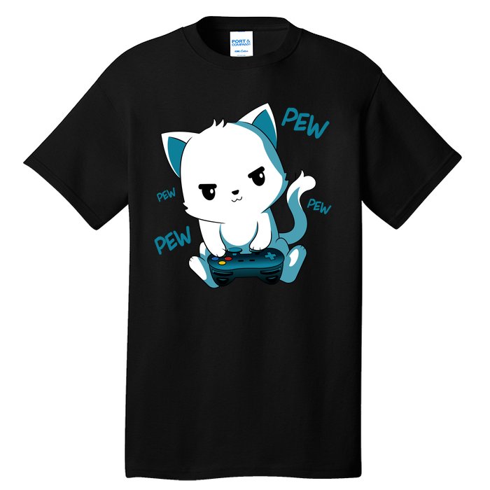 Gaming Cute Cat Gamer Kitty Tall T-Shirt