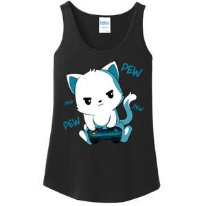 Gaming Cute Cat Gamer Kitty Ladies Essential Tank