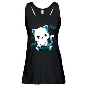 Gaming Cute Cat Gamer Kitty Ladies Essential Flowy Tank