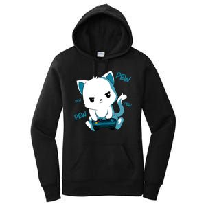 Gaming Cute Cat Gamer Kitty Women's Pullover Hoodie