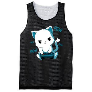 Gaming Cute Cat Gamer Kitty Mesh Reversible Basketball Jersey Tank