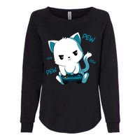 Gaming Cute Cat Gamer Kitty Womens California Wash Sweatshirt