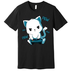 Gaming Cute Cat Gamer Kitty Premium T-Shirt