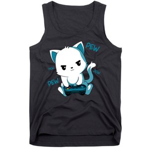 Gaming Cute Cat Gamer Kitty Tank Top