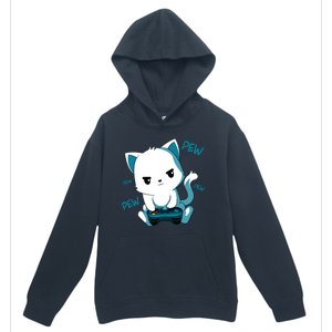 Gaming Cute Cat Gamer Kitty Urban Pullover Hoodie