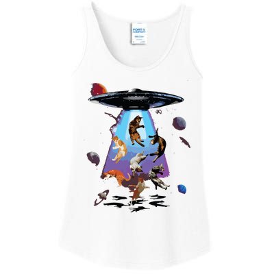 Galaxy Cat Cat UFO Funny Cat Cat Graphic Cat Owner Ladies Essential Tank