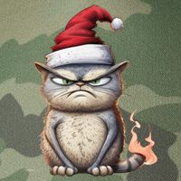 Grumpy Christmas Cat Santa Hat Legacy Tie Dye Trucker Hat