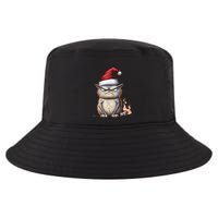 Grumpy Christmas Cat Santa Hat Cool Comfort Performance Bucket Hat