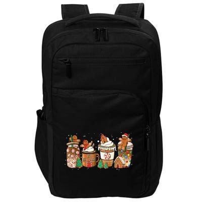 Gingerbread Cookie Christmas Coffee Cups Latte Drink Outfit Impact Tech Backpack