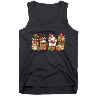 Gingerbread Cookie Christmas Coffee Cups Latte Drink Outfit Tank Top