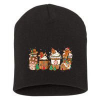 Gingerbread Cookie Christmas Coffee Cups Latte Drink Outfit Short Acrylic Beanie