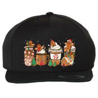 Gingerbread Cookie Christmas Coffee Cups Latte Drink Outfit Wool Snapback Cap