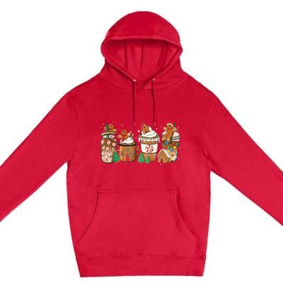 Gingerbread Cookie Christmas Coffee Cups Latte Drink Outfit Premium Pullover Hoodie