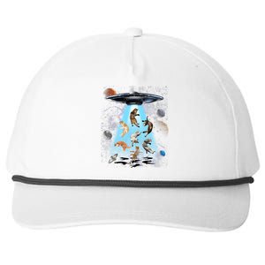 Galaxy Cat Cat Ufo Funny Cat Cat Graphic Cat Owner Gift Snapback Five-Panel Rope Hat