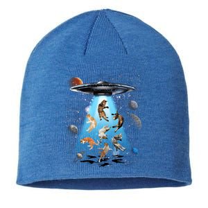 Galaxy Cat Cat Ufo Funny Cat Cat Graphic Cat Owner Gift Sustainable Beanie