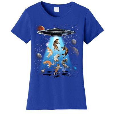 Galaxy Cat Cat Ufo Funny Cat Cat Graphic Cat Owner Gift Women's T-Shirt