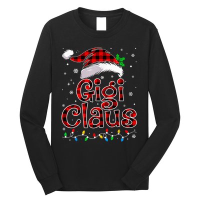 Gigi Claus Christmas Lights Pajama Family Matching Long Sleeve Shirt