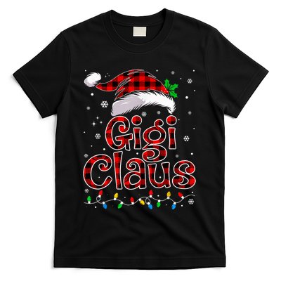 Gigi Claus Christmas Lights Pajama Family Matching T-Shirt