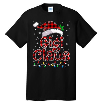 Gigi Claus Christmas Lights Pajama Family Matching Tall T-Shirt