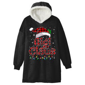 Gigi Claus Christmas Lights Pajama Family Matching Hooded Wearable Blanket