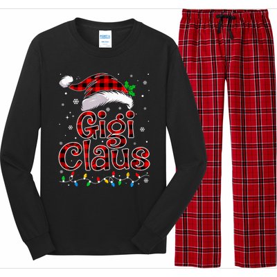 Gigi Claus Christmas Lights Pajama Family Matching Long Sleeve Pajama Set