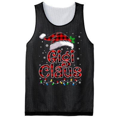 Gigi Claus Christmas Lights Pajama Family Matching Mesh Reversible Basketball Jersey Tank