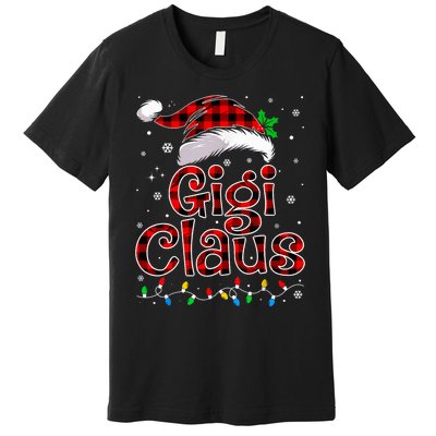 Gigi Claus Christmas Lights Pajama Family Matching Premium T-Shirt