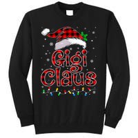 Gigi Claus Christmas Lights Pajama Family Matching Tall Sweatshirt