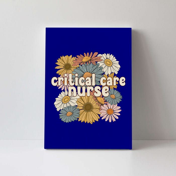 Groovy Critical Care Nurse Critical Care Nursing Gift Canvas