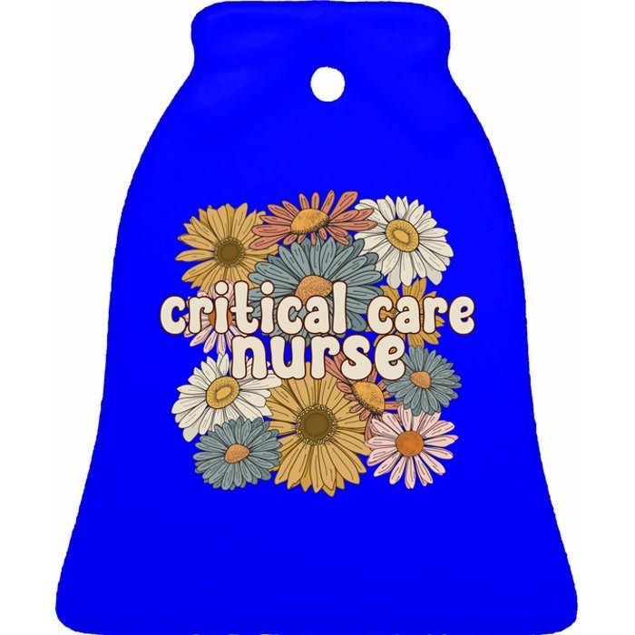 Groovy Critical Care Nurse Critical Care Nursing Gift Ceramic Bell Ornament