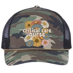 Groovy Critical Care Nurse Critical Care Nursing Gift Retro Rope Trucker Hat Cap