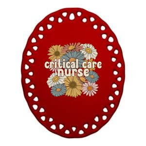 Groovy Critical Care Nurse Critical Care Nursing Gift Ceramic Oval Ornament