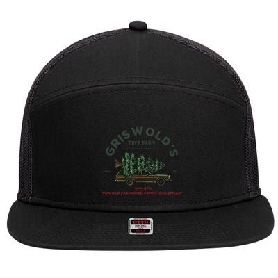 Griswold Co Christmas Tree Farm 7 Panel Mesh Trucker Snapback Hat