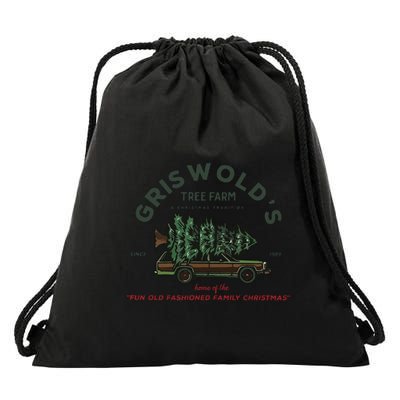 Griswold Co Christmas Tree Farm Drawstring Bag