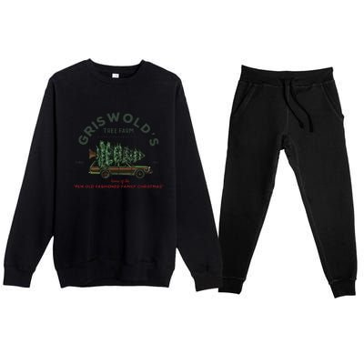 Griswold Co Christmas Tree Farm Premium Crewneck Sweatsuit Set