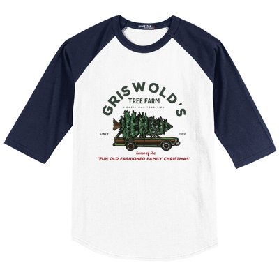 Griswold Co Christmas Tree Farm Baseball Sleeve Shirt