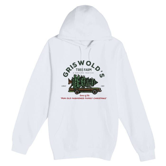 Griswold Co Christmas Tree Farm Premium Pullover Hoodie