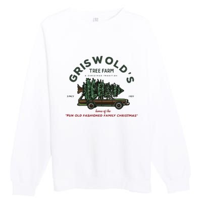 Griswold Co Christmas Tree Farm Premium Crewneck Sweatshirt