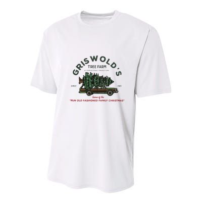 Griswold Co Christmas Tree Farm Youth Performance Sprint T-Shirt