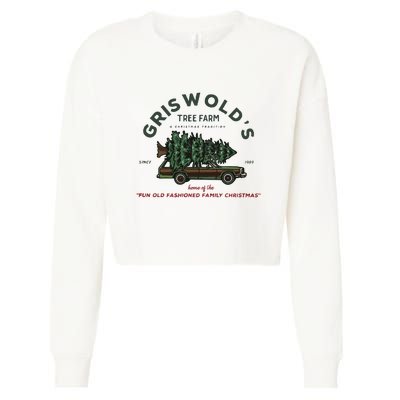 Griswold Co Christmas Tree Farm Cropped Pullover Crew