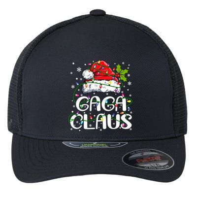 Gaga Claus Christmas Lights Pajama Family Matching Flexfit Unipanel Trucker Cap