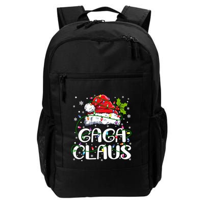 Gaga Claus Christmas Lights Pajama Family Matching Backpack