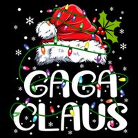 Gaga Claus Christmas Lights Pajama Family Matching Button
